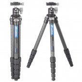 Штатив трипод Leofoto LS-225C+LH-25 CARBON (размер в собранном виде 450 мм,макс.высота 1280 мм,мин.125 мм,вес 0,93 кг. резьба 3/8)