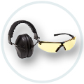 Очки, наушники для стрельбы