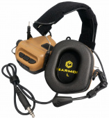 Наушники активные EARMOR M32H MOD3-CB-ARC (brown)  (крепление FAST- ARC, с гарнитурой,  шумодавление активный - 84ДБ/пассивный - 22ДБ)