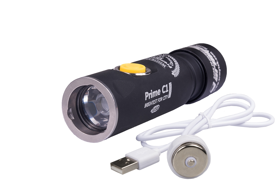 Фонарь тактический Armytek Prime C1 Pro XP-L Magnet  USB (теплый свет) 980лм + 18350 Li-Ion