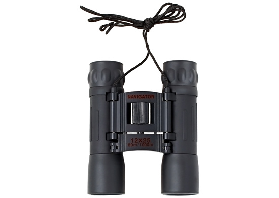 Navigator 12х25 черный  (обрезиненный, компактный)