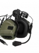 Наушники активные EARMOR M32H MOD3-FG-ARC (green)  (крепление FAST- ARC, с гарнитурой, шумодавление активный - 84ДБ/пассивный - 22ДБ)