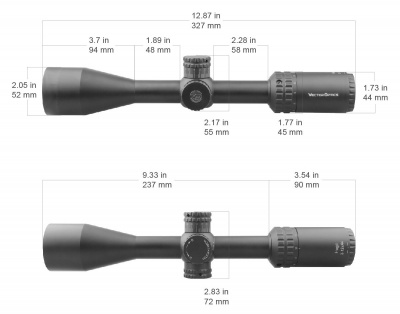 Фото  Hugo 3-12x42, сетка 22LR Rimfire, 25,4 мм, азотозаполненный, без подсветки (SCOM-30)