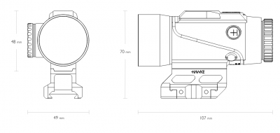 Призматический прицел Hawke Prism Sight 6x36 (5,56 BDC)  12058 — интернет-магазин «Комбат»