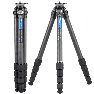 Штатив трипод Leofoto LS-255CEX+ BV-1R (видеоголова жидкостная, вес 0,433 кг, длина рычага 280 мм) CARBON (размер в собранном виде 450 мм,макс.высота 1406 мм,мин.83 мм,вес 1,03 кг. резьба 3/8) — интернет-магазин «Комбат»