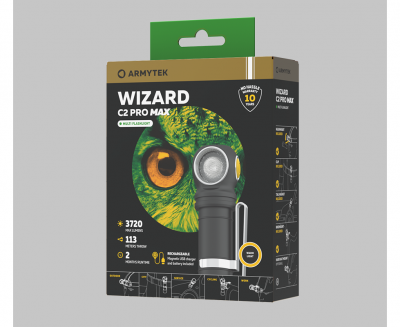 Фонарь налобный Armytek Wizard C2 Pro Max Magnet USB, XHP70.2, теплый свет (Warm), 3720 лм, ABM-01, 1x21700 (в комплекте) — интернет-магазин «Комбат»