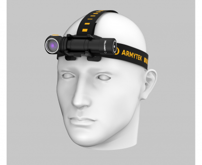 Фонарь налобный Armytek Wizard C2 WUV, белый свет и ультрафиолет, 1100 лм и 1595 мВт (400 нм), TIR 70°:120°, 1x18650 (в комплекте) — интернет-магазин «Комбат»
