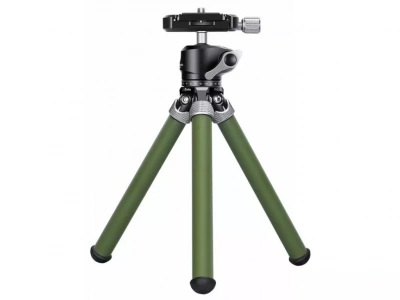 Штатив трипод настольный Leofoto MT-02+LH-22 Olive green CARBON (Arca-Swiss, размер в собранном виде 213 мм, макс 200мм,мин.85 мм,вес 0,213 кг. резьба 3/8) — интернет-магазин «Комбат»