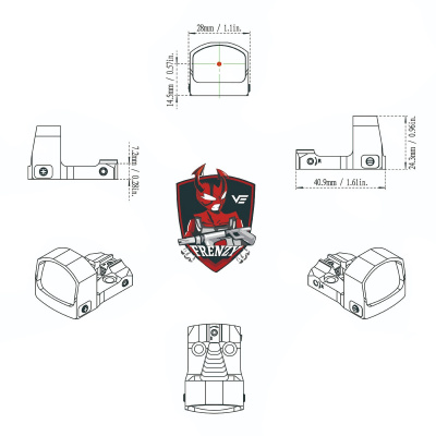 Коллиматорный прицел  Vector Optics FRENZY-S 1x17x24 (SCRD-M43) — интернет-магазин «Комбат»