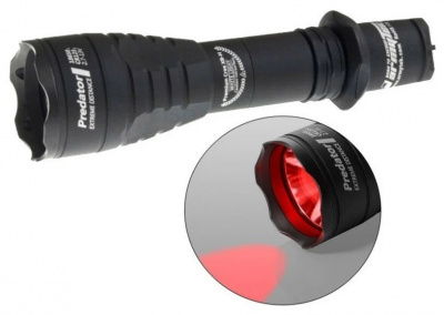 Фонарь тактический Armytek Predator v3 / XP-E2 КРАСНЫЙ / 200 лм / 5°:40° / 1x18650 или 2xCR123A — интернет-магазин «Комбат»