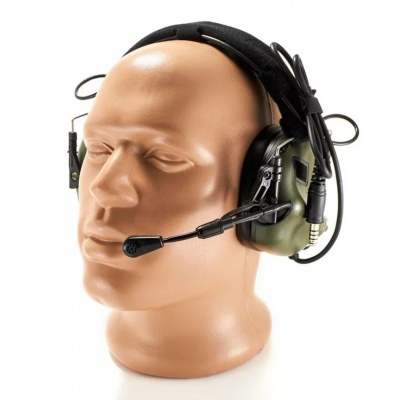 Наушники активные EARMOR M32 MOD3-FG (green) (с гарнитурой, шумодавление активный - 84ДБ/пассивный - 22ДБ) — интернет-магазин «Комбат»