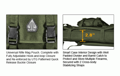 Тактическая сумка Leapers UTG Combat Operation 34" RC Series Gun Case, OD Green PVC-RC34G — интернет-магазин «Комбат»