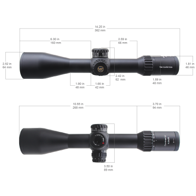 Фото  Continental X6 4-24x56 Ranging FFP, 34 мм, сетка VEC-MBR, азотозаполненный, с подсветкой  (SCFF-40)