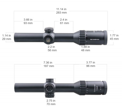 Фото  Continental X6 1-6x24 Hunting SFP, сетка L4a, 30 мм, азотозаполненный, с подсветкой (SCOC-23)