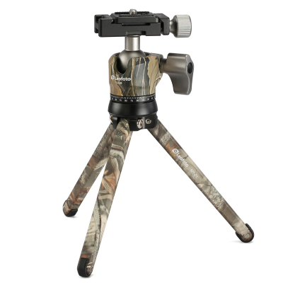 Штатив трипод настольный Leofoto MT-01+LH-25 Camouflage CARBON (Arca-Swiss, размер в собранном виде 218 мм,мин.113 мм,вес 0,34 кг. резьба 3/8) — интернет-магазин «Комбат»