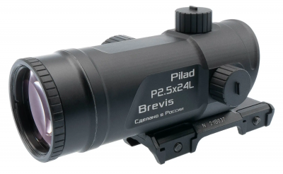 Фото  Призматический прицел ВОМЗ Pilad Р2.5х24L на Picatinny Brevis LS400