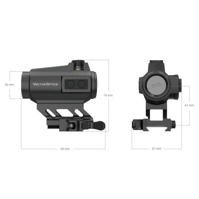 Коллиматорный прицел  Vector Optics MAVERICK-II PLUS 1x22 DBR(точка 3MOA, круг с точкой) совместим с ПНВ, быстросъёмный на Weaver (SCRD-PD12) — интернет-магазин «Комбат»