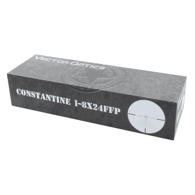 Фото  Constantine 1-8x24 FFP, сетка EHT Mil, 30мм, широкоугольный, азотозаполненный,подсветка красным (SCFF-32)