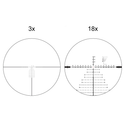 Фото  Continental X6 3-18x50 FFP ZeroStop 34mm сетка VEC-MBR Tactical MIL с подсветкой (SCFF-43)