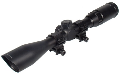 Фото  Оптический прицел Leapers 3-9x40 True Hunter Classic TF2+, сетка Mil-dot с кольцами на Weaver (SCP-U394FWT2)