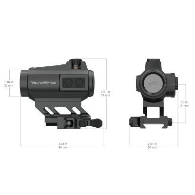 Коллиматорный прицел  Vector Optics MAVERICK-II PLUS 1x22 SOL точка 2MOA, солнечная батарея, совместим с ПНВ, быстросъёмный на Weaver (SCRD-PS12) — интернет-магазин «Комбат»