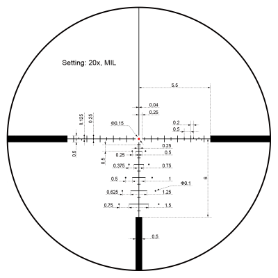 Фото  Оптический прицел Vector Optics Paragon 4-20x50 Tactical SFP 1", сетка VEPG-TMIL , азотозаполненный,подсветка красным  (SCOL-T44)