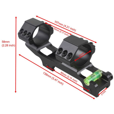 Кронштейн моноблок Vector Optics с зеленым пузырьковым уровнем на Weaver D30мм (SCACD-08) — интернет-магазин «Комбат»
