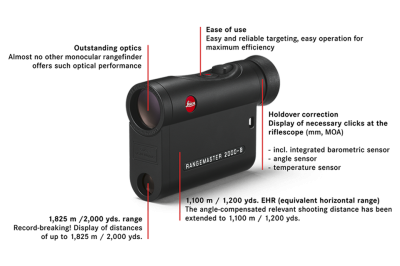 Лазерный дальномер Leica Rangemaster 2000CRF-B black — интернет-магазин «Комбат»