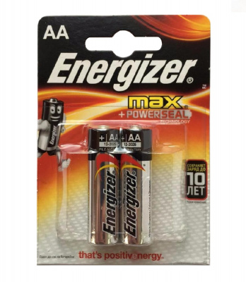 Элемент питания Energizer MAX LR06 (AA) BL2 - уп. 2шт — интернет-магазин «Комбат»