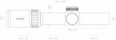 Фото  Оптический прицел Hawke Vantage WA 30 1-4x24 IR (L4a) c подсветкой (14273)