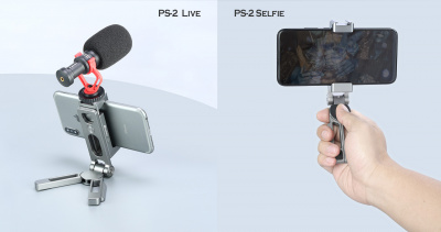 Цельнометаллический кронштейн-подставка для телефона Leofoto PS-2 black — интернет-магазин «Комбат»