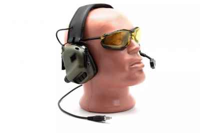 Наушники активные EARMOR ME 5 GN (green) съемный микрофон (активный режим - шумодавление 82ДБ, пассивный режим - шумоподавление 22ДБ) — интернет-магазин «Комбат»