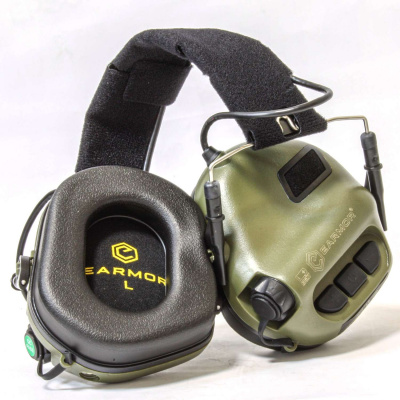 Наушники активные EARMOR M31 MOD3-FG (green)  (шумодавление активный - 84ДБ/пассивный - 22ДБ) — интернет-магазин «Комбат»