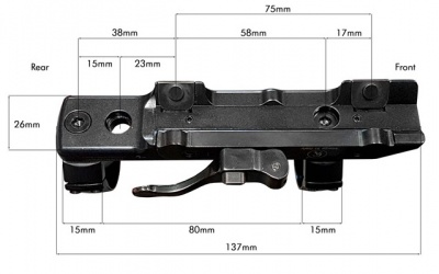 Быстросъемный кронштейн Contessa на едином основании на Blaser D26мм BH5мм (SBB02/26/5) — интернет-магазин «Комбат»