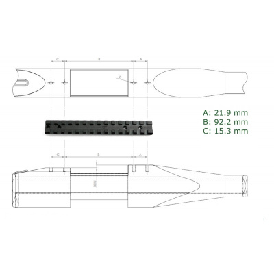 Планка Rusan Picatinny Remington 700 SA  (010-15-SA) — интернет-магазин «Комбат»