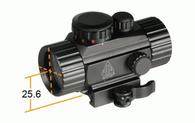 Коллиматорный прицел Leapers 1x30 Compact точка Dot, закрытый, 2-х цв.подсветка, красная/зеленая, крепление на Weaver (SCP-RG40SDQ) — интернет-магазин «Комбат»