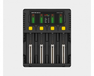 Зарядное устройство Armytek Uni C4 Plug Type-C Универсальное 4 канальное ЗУ / до 2A на канал / LED индикация + автоадаптер — интернет-магазин «Комбат»