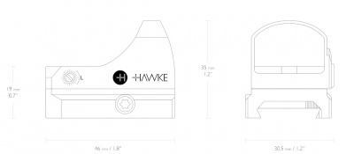 Коллиматорный прицел HAWKE Micro Reflex Red Dot Sight – Digital Control (3MOA) (12135) — интернет-магазин «Комбат»