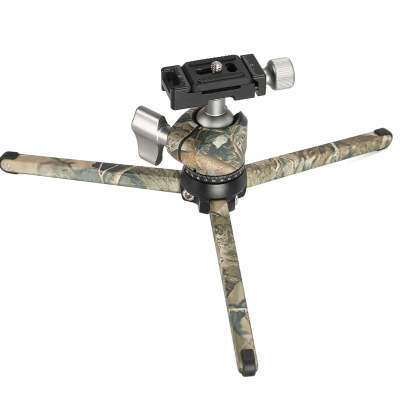 Штатив трипод настольный Leofoto MT-01+LH-25 Camouflage CARBON (Arca-Swiss, размер в собранном виде 218 мм,мин.113 мм,вес 0,34 кг. резьба 3/8) — интернет-магазин «Комбат»