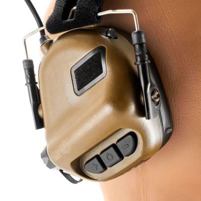 Наушники активные EARMOR M32 MOD3-TN (tan)  (с гарнитурой,  шумодавление активный - 84ДБ/пассивный - 22ДБ) — интернет-магазин «Комбат»