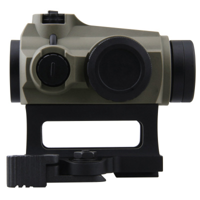 Коллиматорный прицел  Vector Optics MAVERICK 1x22 SOP 3МОА,закрытый, быстросъёмный на Weaver, резиновое покрытие, цвет FDE (SCRD-39) — интернет-магазин «Комбат»