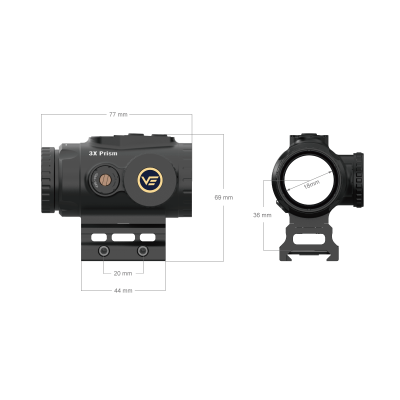 Призматический прицел Paragon 3x18 Micro Prism Scope (SCPS-M03) — интернет-магазин «Комбат»